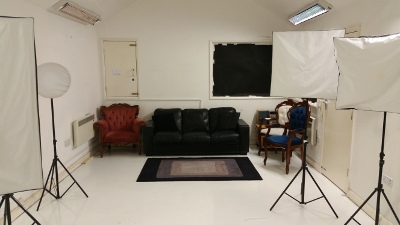 Studio 101 has a white room for flash photography and video recording